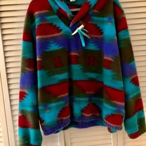 MEN’S THICK, COLORFUL FLEECE PULLOVER